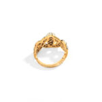 Antique snake diamond ruby gold ring
