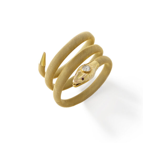 Diamond-round-cut-snake-serpenti-bulgari-tubogas-bracelet-gold-18k