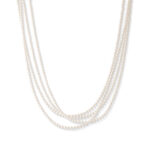 Sautoir culture cream pearl long necklace