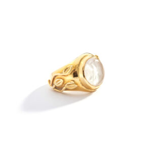 Elizabeth Gage Mother of peal stone gold 18k ring