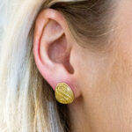 elizabeth gage yellow gold 18k estruscan revival earrings studs greek lalaounis 22k