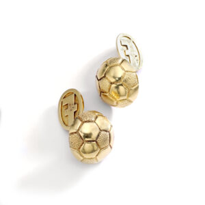 Hermes-Paris-gold-soccer-ball-cufflinks