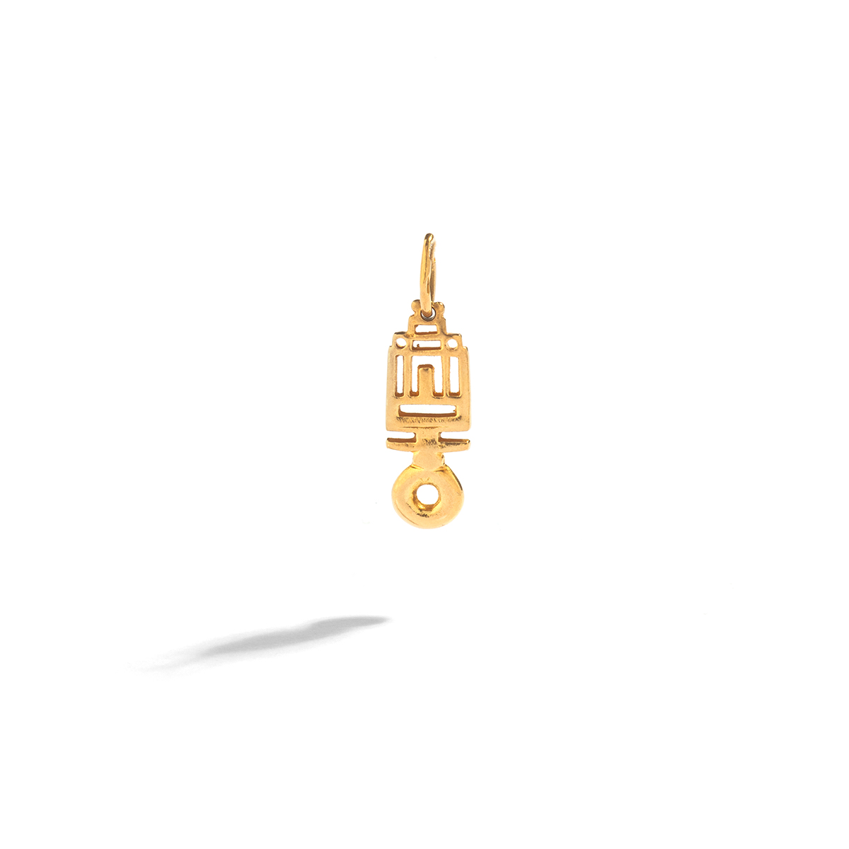 Egyptian hieroglyphic gold pendant