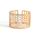 Bangle in 18kt pink gold set with 432 diamonds 6.27 cts