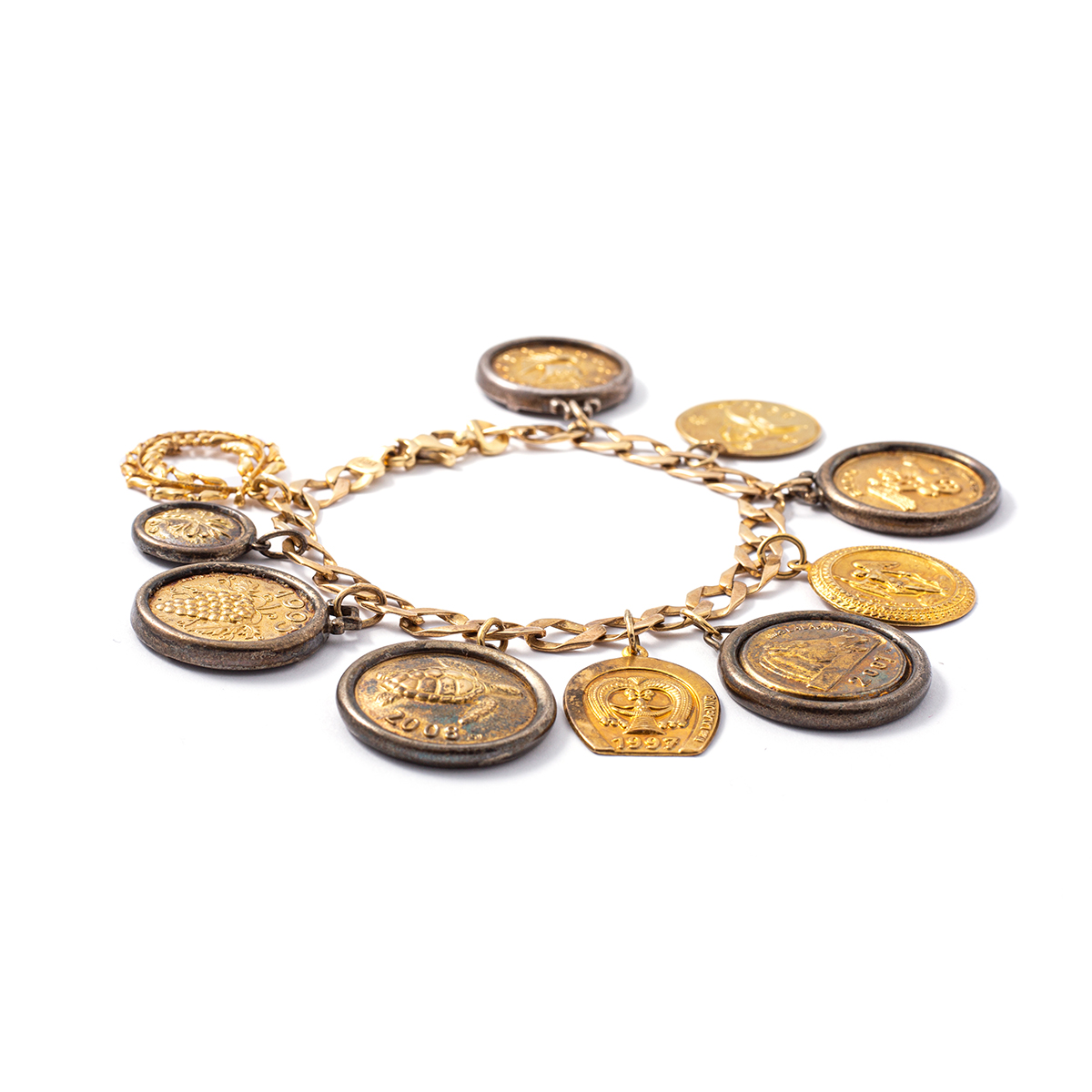 Ilias-Lalaounis-gold-silver-coins-olympi-chain-bracelet