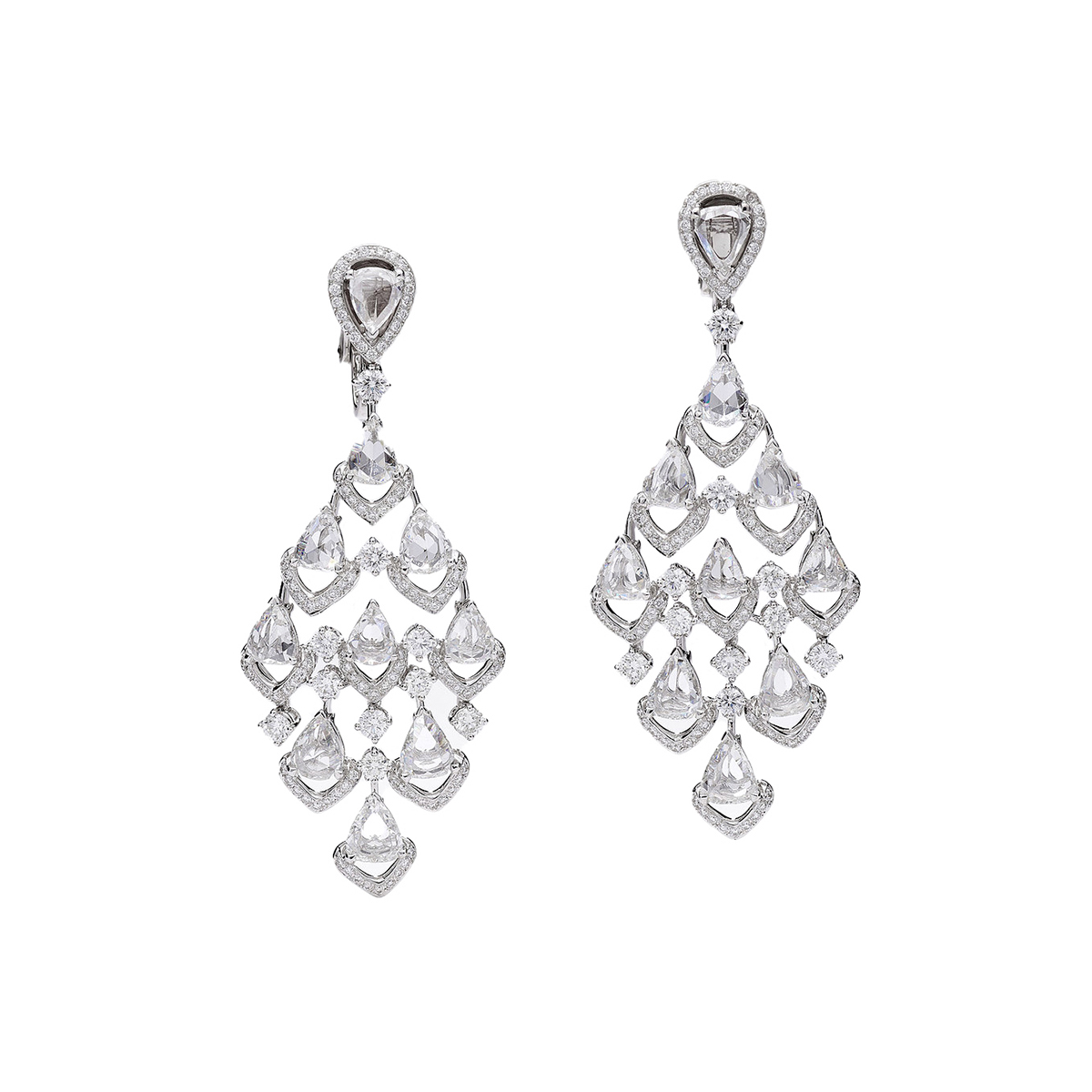 diamonds-18k-white-gold-pear-shaped-rose-cut-pendant-earring