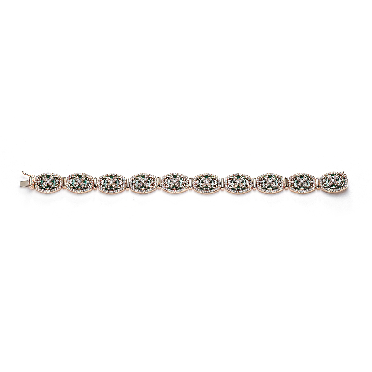 diamonds-malachites-jewels-pink-gold-bracelet