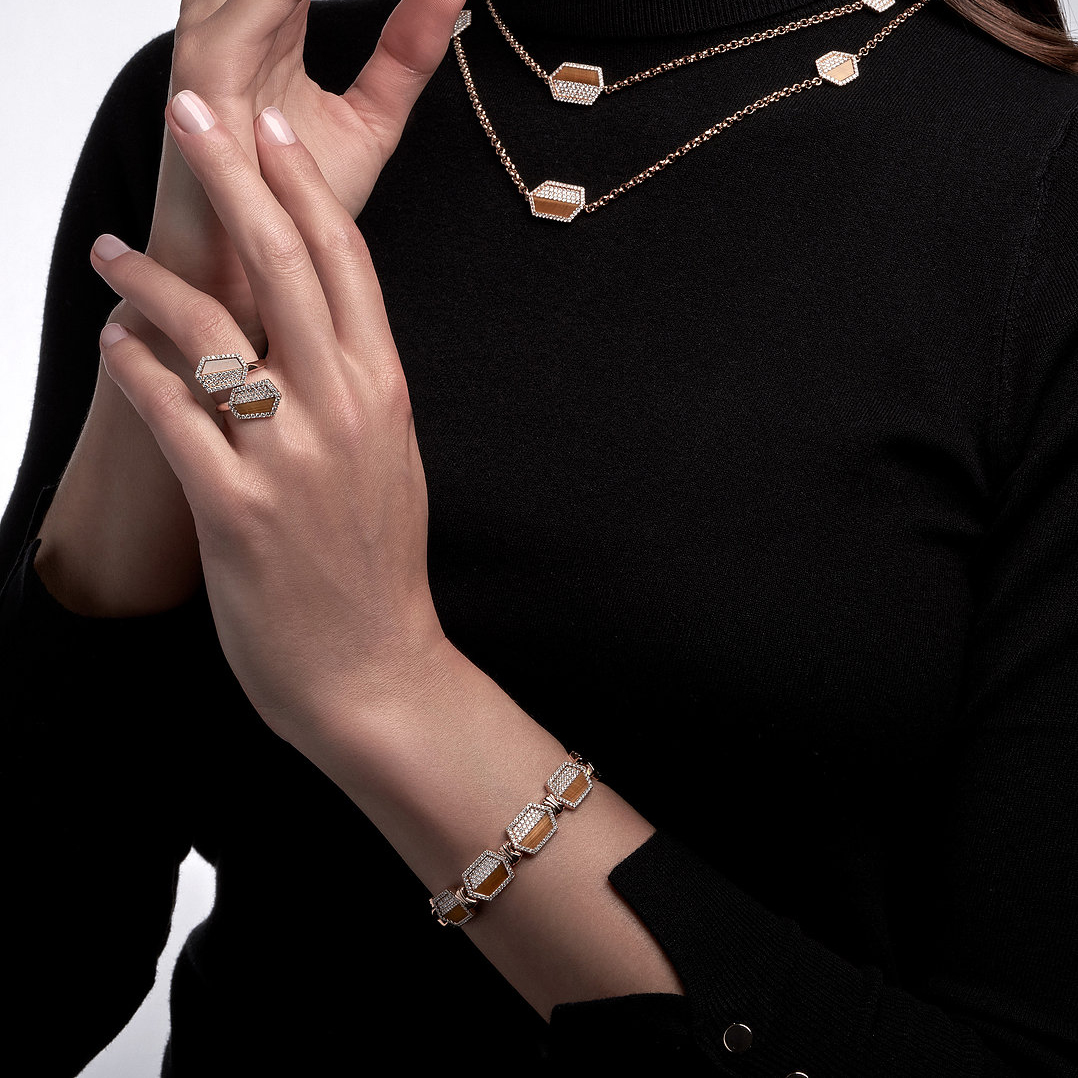 Diamond Pink Gold Bracelet - Iskenderian