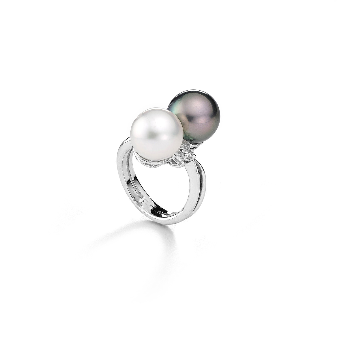 Platinum 6-6.5 mm Cultured White Freshwater Pearl Ring
