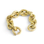 Star set with round diamonds on yellow metal bracelet. Total diamond weight: approx. 3.00 carats