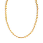Yellow Gold 18k Chain Coffee Bean Sautoir Necklace. Total length: approx. 90.00 centimeters. Total weight: 104.79 grams